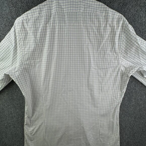 Brooks Brothers Milano Blue Check 16 35 Men Long Sleeve Button Up Shirt Cotton - Picture 15 of 16